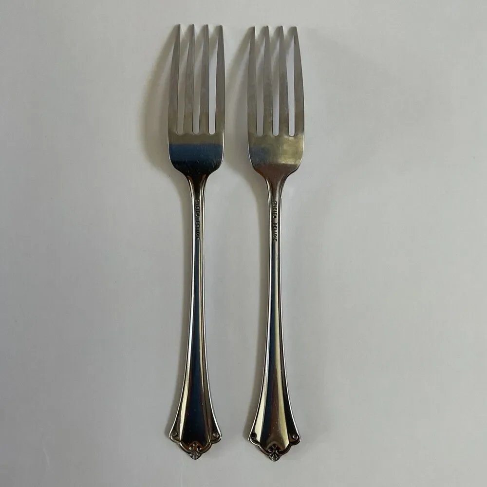 Oneida ANTICIPATION Stainless Steel Dinner Forks Set of Two, Oneida Deluxe USA